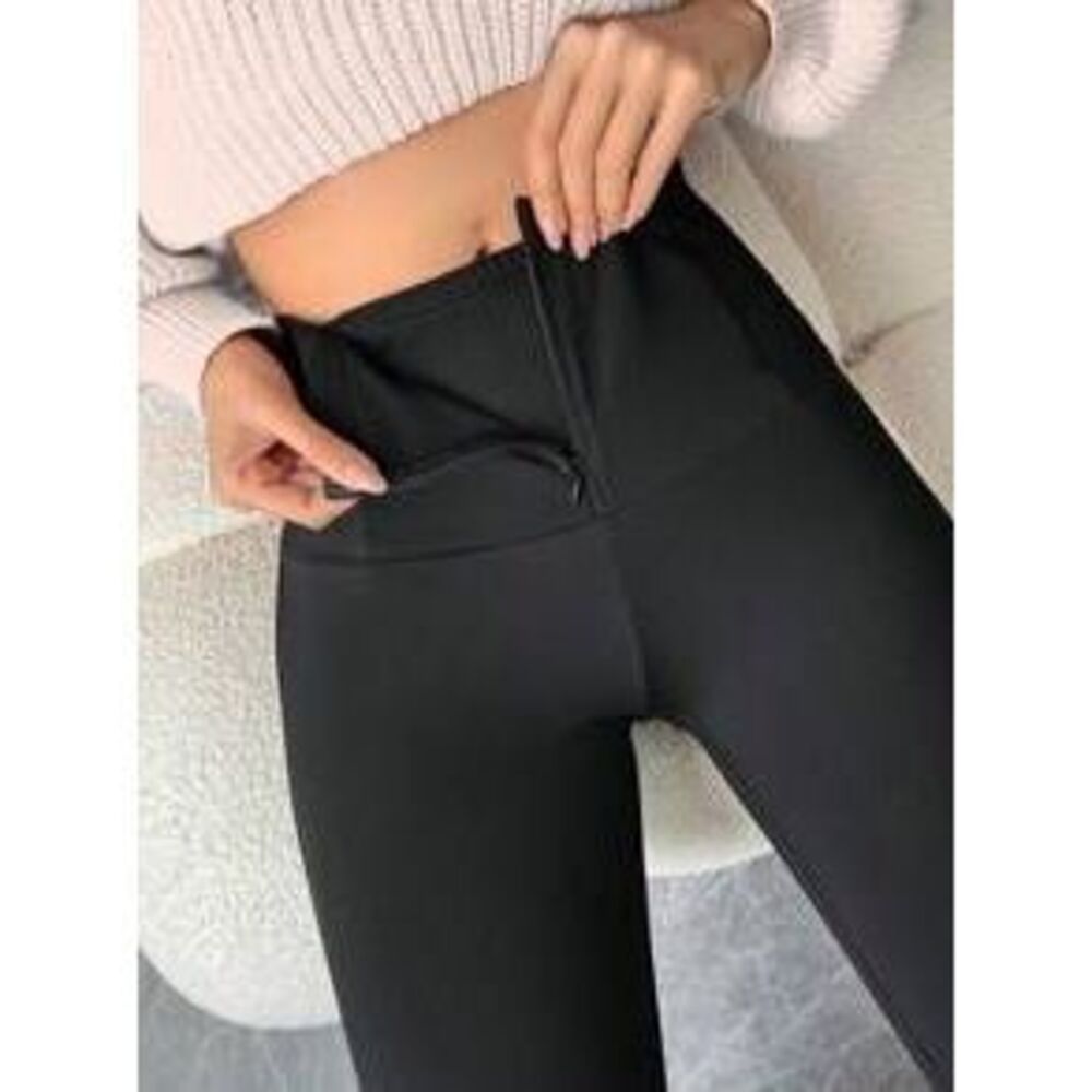 Firerie Women's Elegant Casual High Waist Zip Pocket Slim Fit Flare Black Pants…